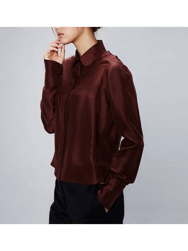 RS9seoul 실크 100% 둥근카라 튤립소매 블라우스