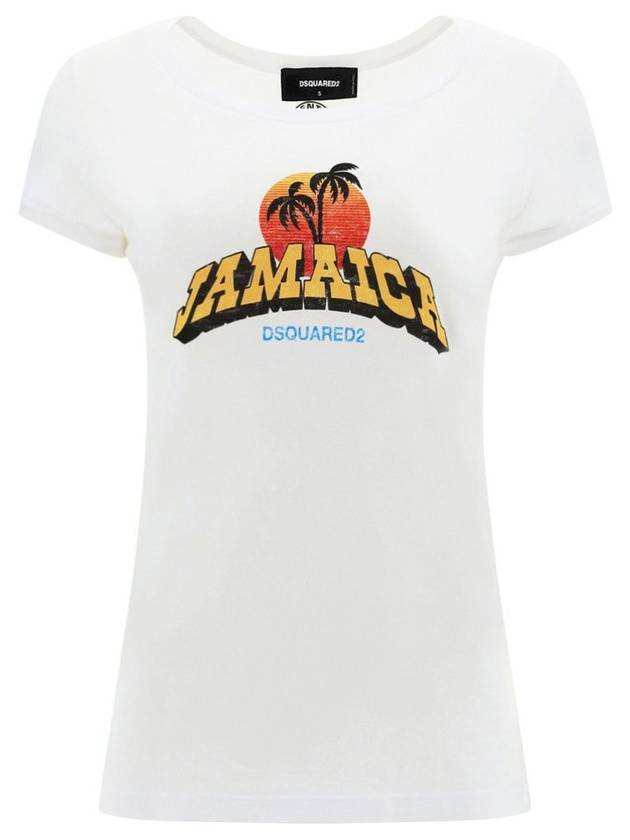 Dsquared2 그래픽 프린트 크루넥 티셔츠