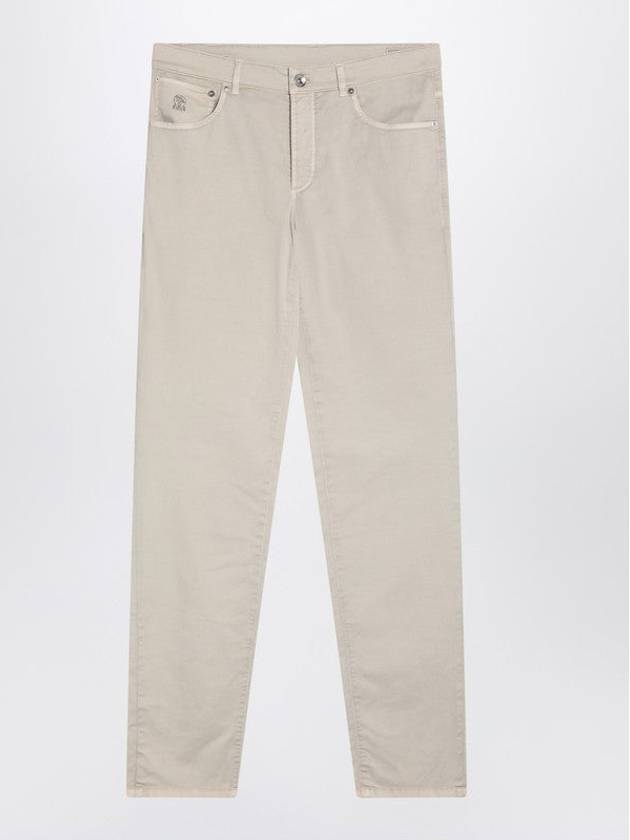 Beige Cotton Trousers