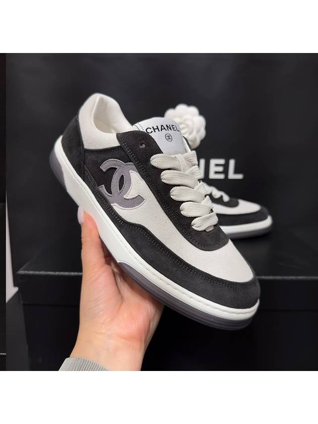 여성 샤넬 cc로고 제니 테니스 스니커즈 블랙 화이트