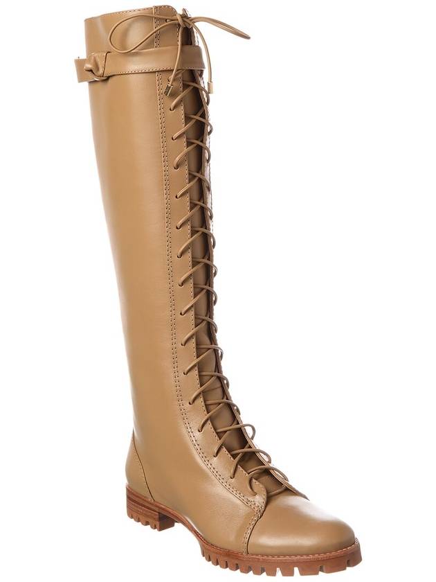에블린 레더 무릎까지 오는 컴뱃 부츠 Evelyn Leather To the knee Combat Boot