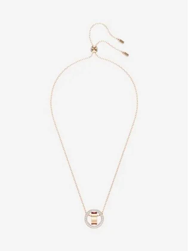 W 스와로브스키 할로우 팬던트 화이트 로즈 골드 플래팅 W Swarovski Hollow Pendant White Rose Gold Plated