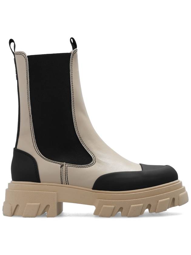 24SS 가니 여성 첼시 부츠 Ganni Chelsea Boots With Logo  Women's  Beige