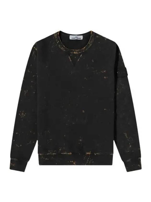 스톤 아일랜드 61538 오프 다이 트리트먼트 크루넥 스웨트셔츠 블랙 22SS Stone Island 61538 Off Dye Treatment Crewneck Sweatshirt Black 22SS