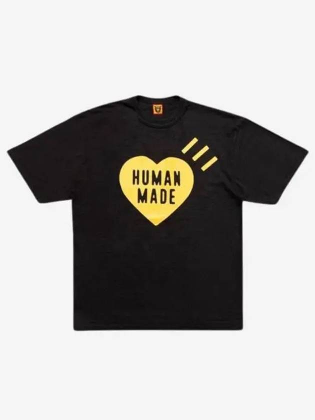 휴먼 메이드 하트 티셔츠 블랙 옐로우 신사이바시 파르코 스토어 Human Made Heart T Shirt Black Yellow Shinsaibashi Parco Store Exclusive