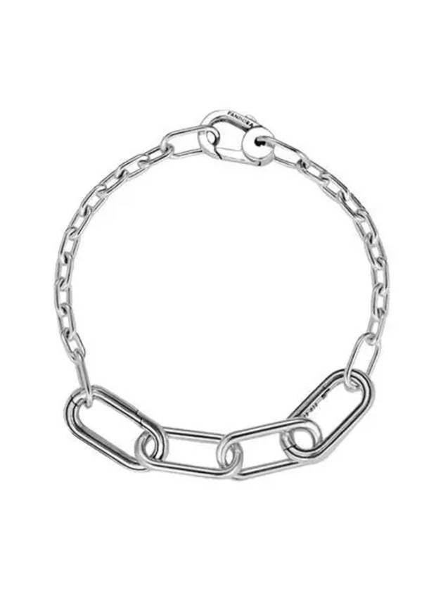 W 판도라 미 슬림 링크 체인 브레이슬릿 스털링 실버 W Pandora Me Slim Link Chain Bracelet Sterling Silver