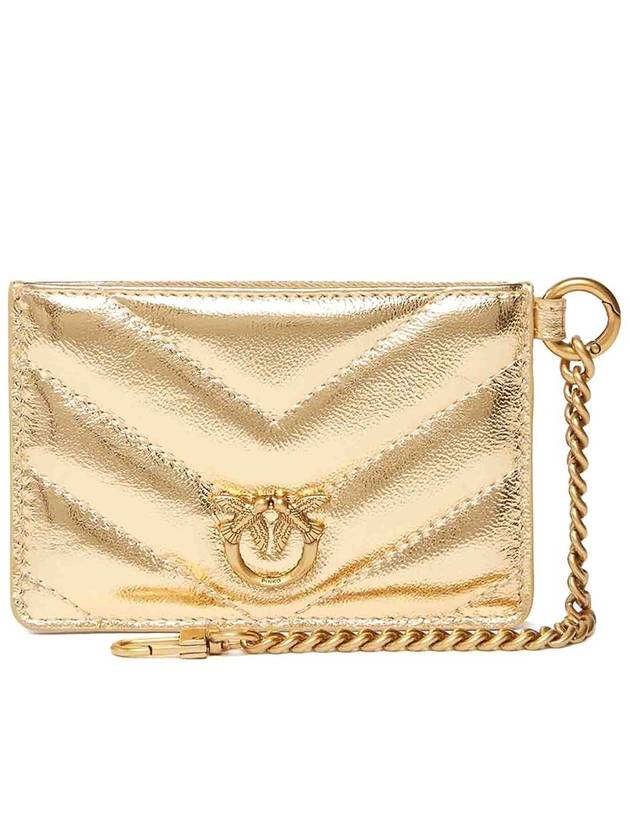 Pinko Chain Wrinkled Love Cardholder