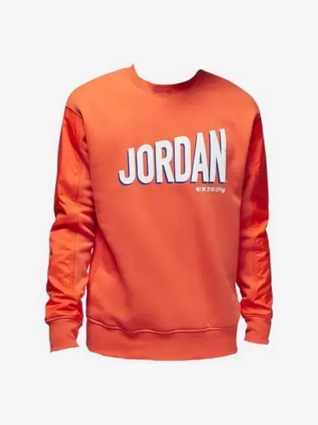 조던 플라이트 MVP 플리스 크루넥 스웨트셔츠 러쉬 오렌지 아시아 Jordan Flight MVP Fleece Crewneck Sweatshirt Rush Orange Asia