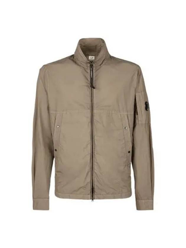 C.P. 컴퍼니 테일론 L 오버셔츠 코블스톤 브라운 23SS C.P. Company Taylon L Overshirt Cobblestone Brown 23SS