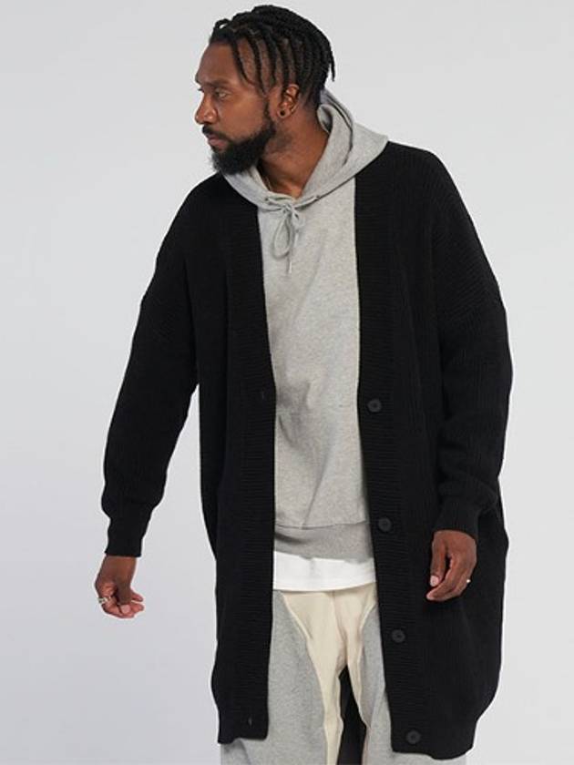 TNR Retro Long Cardigan_Black