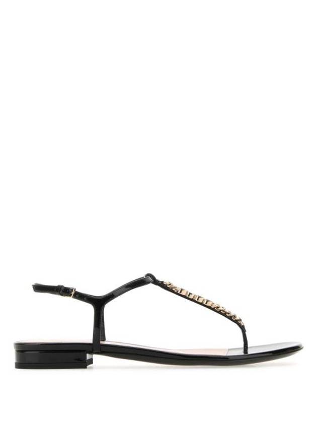 구찌 시그노리아 통 샌들 샌 블랙