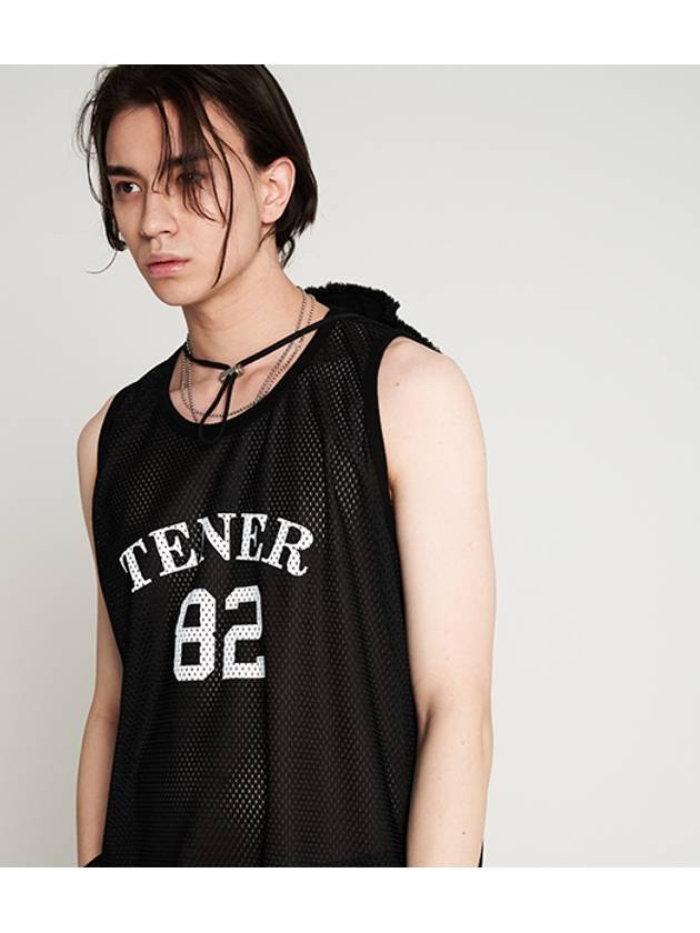 Tener 82 Sleeveless Mesh Rash Guard Black