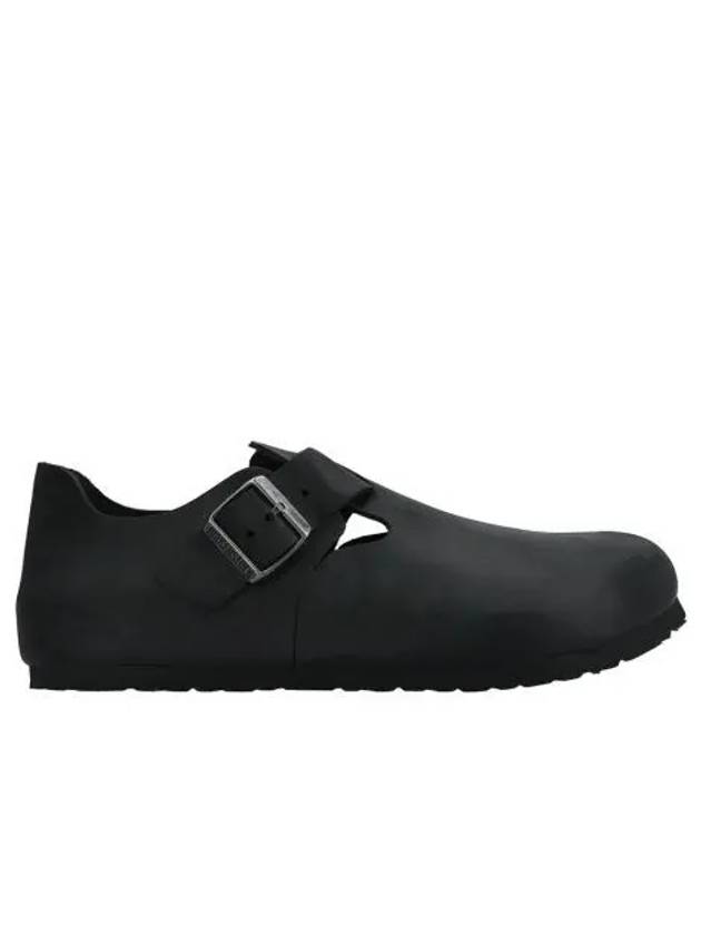 버켄스탁 런던 오일드 레더 블랙 레더 레귤러 Birkenstock London Oiled Leather Black Regular