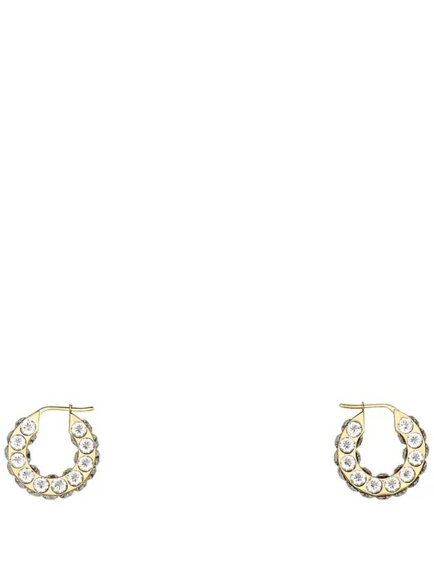 Amina Muaddi Jahleel 장식 후프 이어링 JAHHOOPSMALL_WHITEGOLD