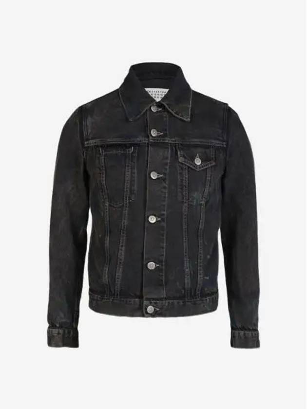 메종 마르지엘라 페인트 데님 자켓 블랙 Maison Margiela Paint Denim Jacket Black