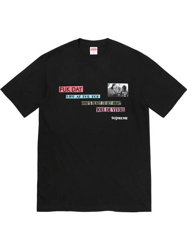 슈프림 주아 드 비브르 티셔츠 블랙 22FW Supreme Joie De Vivre Tee