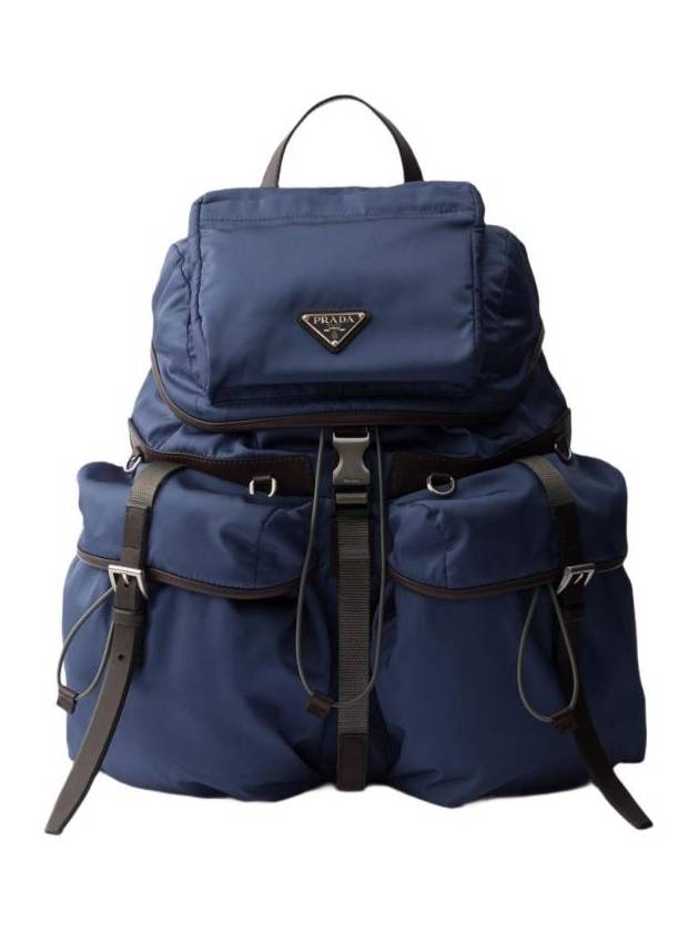프라다 리나일론 앤 레더 백팩 에비에이션 블루 2VZ117 2DW3 F0D57