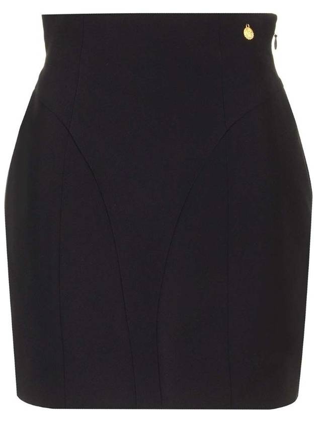 발망 여성 하이웨스트 미니 H라인 스커트 블랙