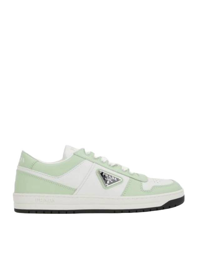 프라다 다운타운 레더 로우탑 스니커즈 그린