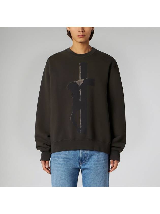 1989 STUDIO crew-neck Cross dark brown