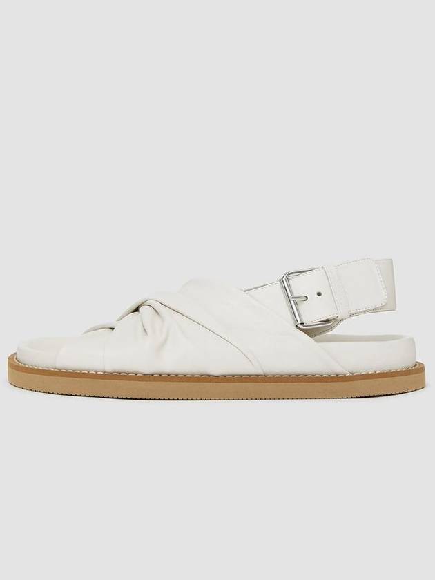 Leather Jazzy Strap Sandals - 36