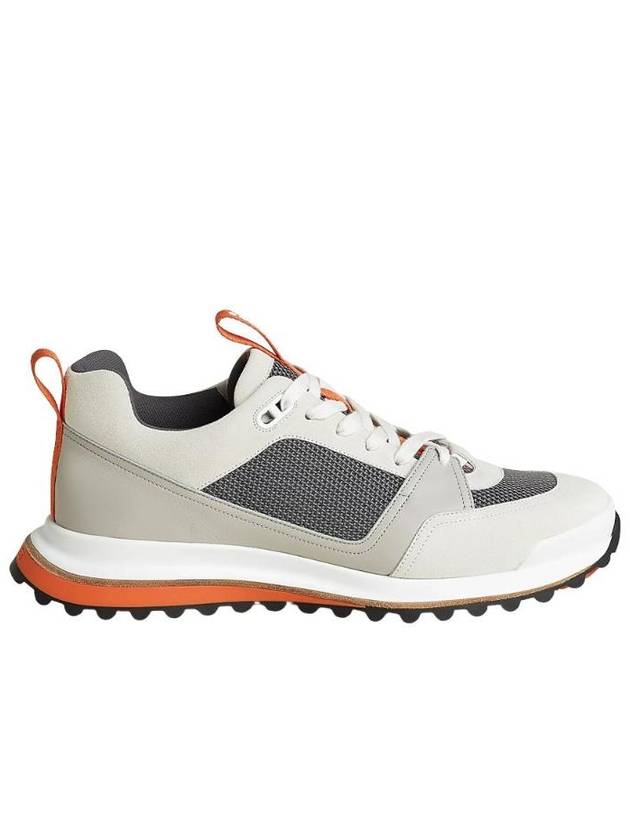 에르메스 리더 스니커즈 트윌 카프스킨 스웨이드 고트스킨   멀티꼴로르 그리 쿼츠 H252863ZHGQ