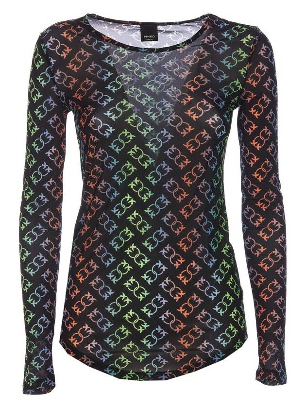 Pinko 그래픽 프린트 긴팔 탑