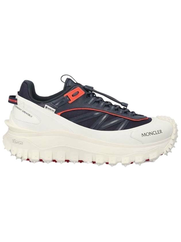 몽클레르 트레일그립 GTX 레더 로우탑 스니커즈 화이트 블루