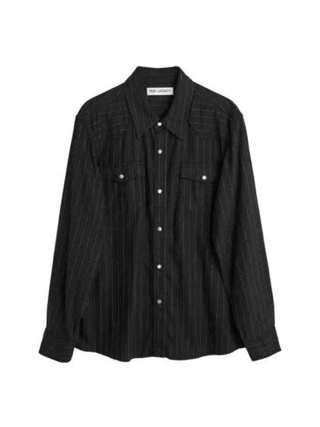 아워레가시 프론티어 셔츠 블랙 초크 스트라이프 Our Legacy Frontier Shirt Black Chalk Stripe