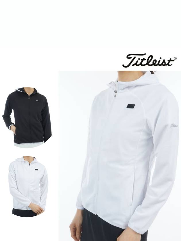 타이틀리스트 2025 스트레치 메쉬 후드집업 후드점퍼 자외선차단 여성용 TMPWJ540J