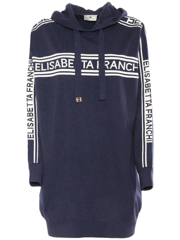 엘리자베타 프란치 콘트라스팅 밴드 후드 드레스 AM73S51E2_DK8