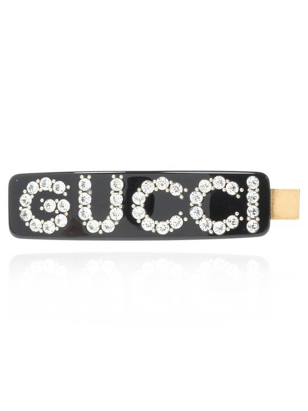 Gucci 엠벨리시드 로고 헤어 클립