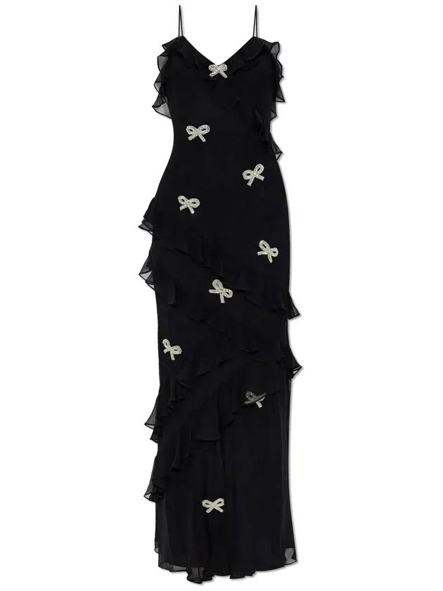 LoveShackFancy 러플 리본 맥시 드레스 D19482425_BLACK