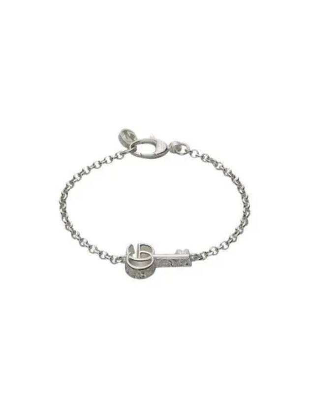 W 구찌 GG 마몽 키 참 브레이슬릿 925 스털링 실버 W Gucci GG Marmont Key Charm Bracelet 925 Sterling Silver