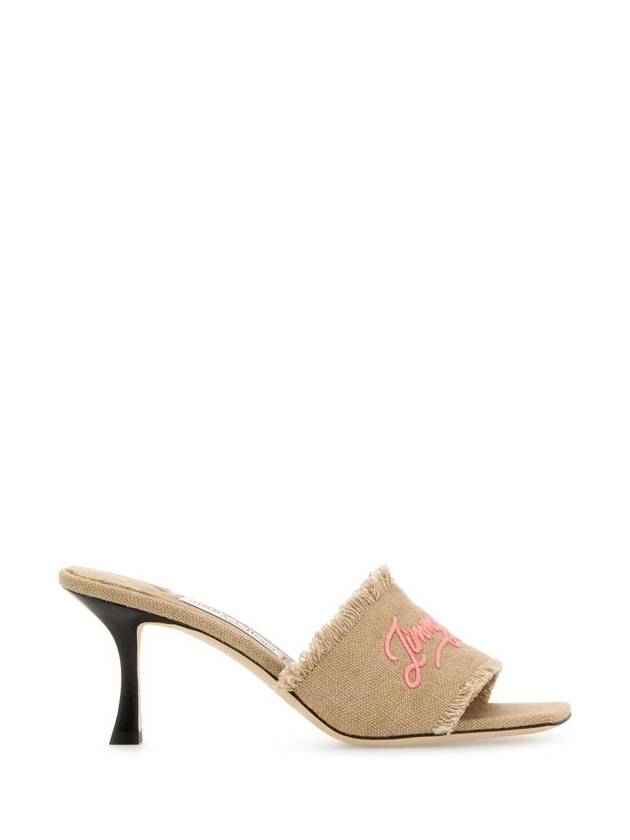 JIMMY CHOO Beige fabric Alexia 70 mules ALEXIA70GUR BAPITRCA 프리미엄