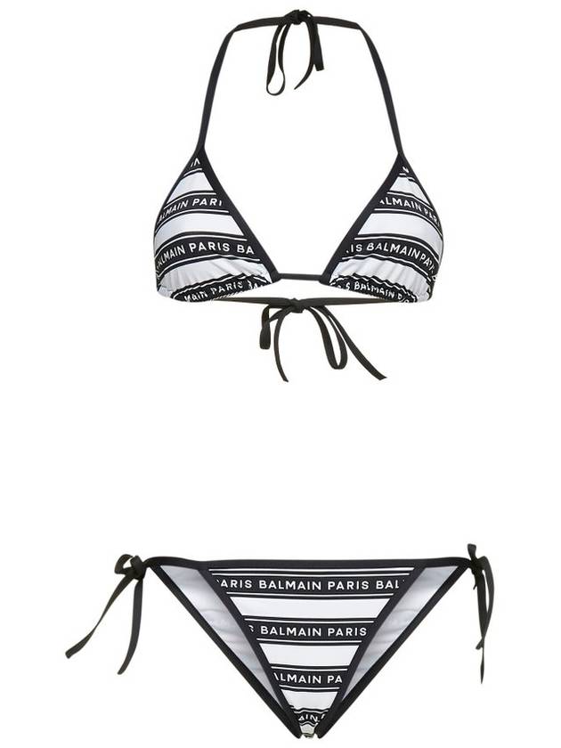 발망 여성 로고 프린트 스트랩 비키니