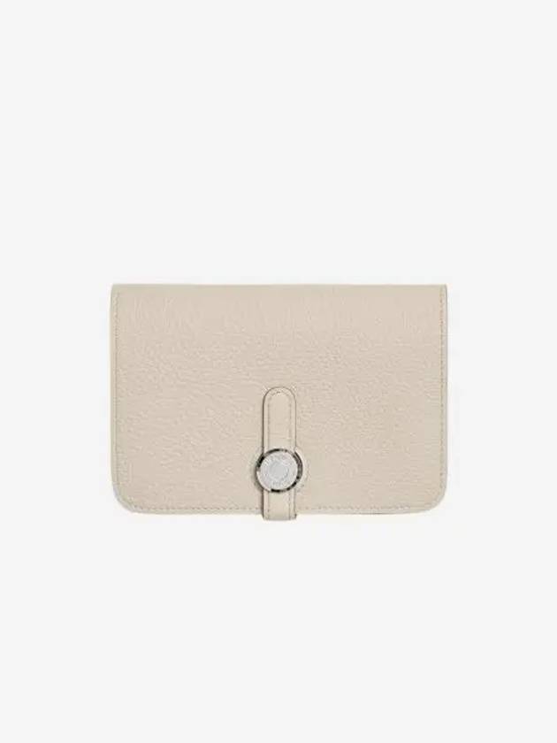 에르메스 도곤 컴팩트 지갑 토고 & 팔라듐 하드웨어 크레 Hermes Dogon Compact Wallet Togo & Palladium Craie