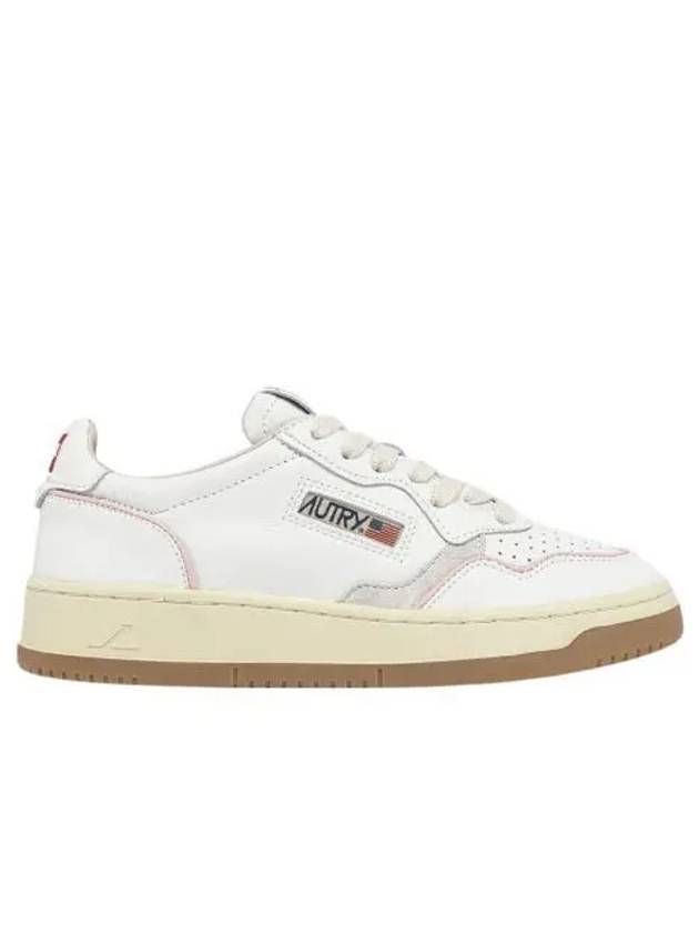 W 오트리 오픈 로우 레더 코드 스니커즈 핑크 W Autry Open Low Leather Cord Sneakers Pink