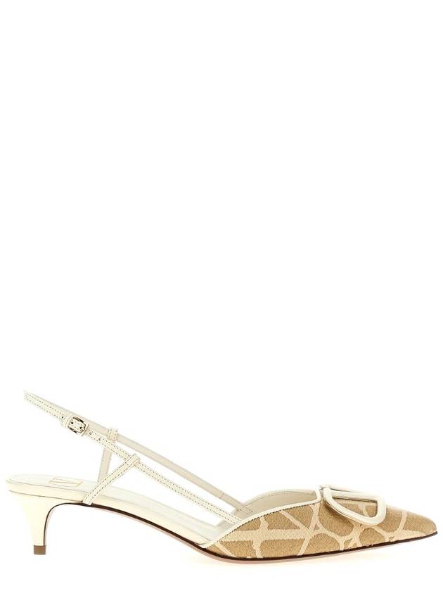 JF 발렌티노 Beige Valentino Garavani VLogo Signature slingbacks 4W2S0Q70JMAYT3