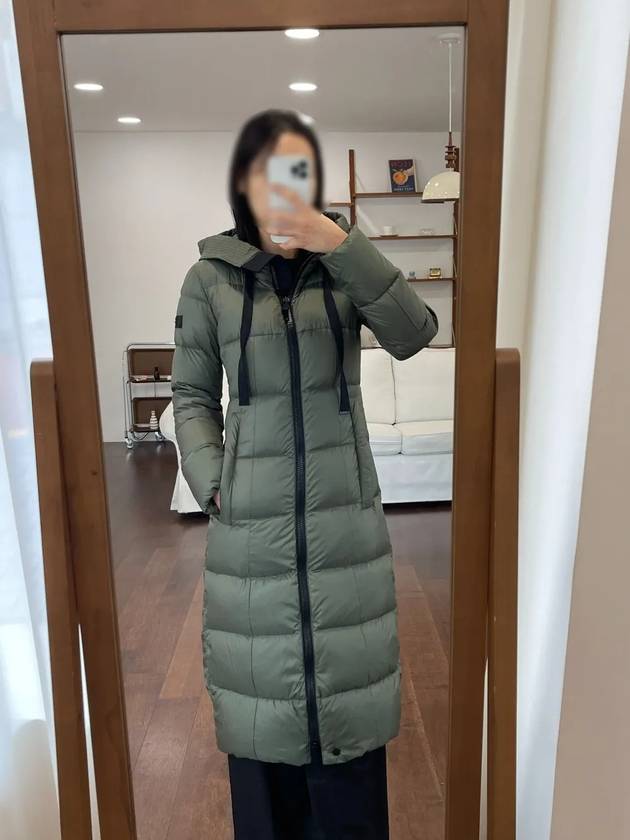 24FW 페트레이 여성 NUNKI MQS 롱 다운점퍼 그린 PED511
