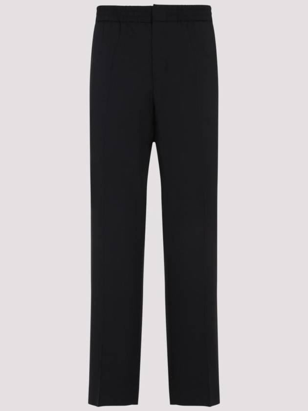 SS25 아미 HTR226.WV0044 001 BLACK Ami Classic Elasticated Waist Pants