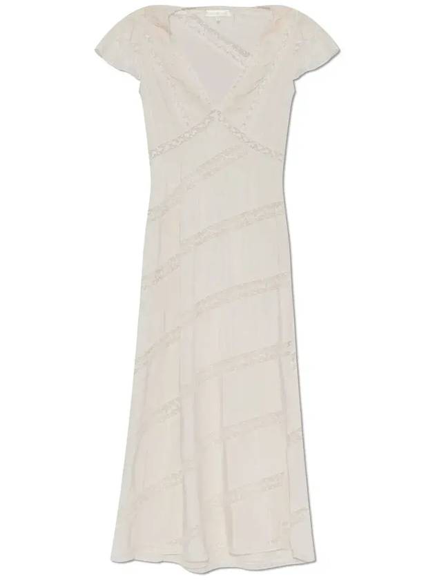 LoveShackFancy 레이스 트림 미디 드레스 D25452301_OFFWHITE