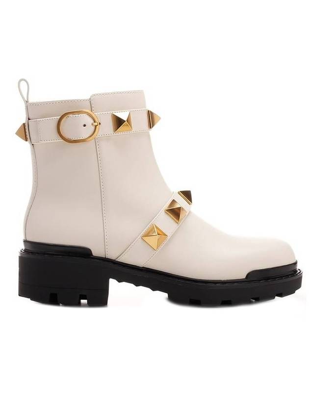 발렌티노 로만 스터드 레더 미들 부츠