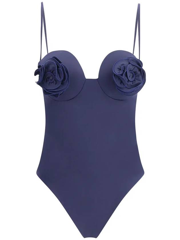 Magda Butrym 플로럴 아플리케 스트레치 수영복 610425_NAVY