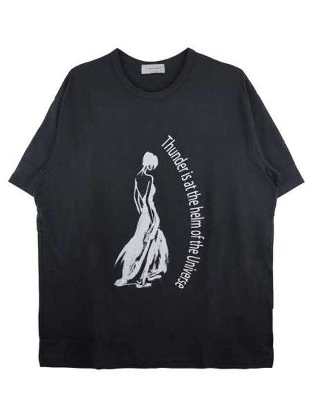 25SS 요지 야마모토 반팔 티셔츠 HPT62993 BLACK