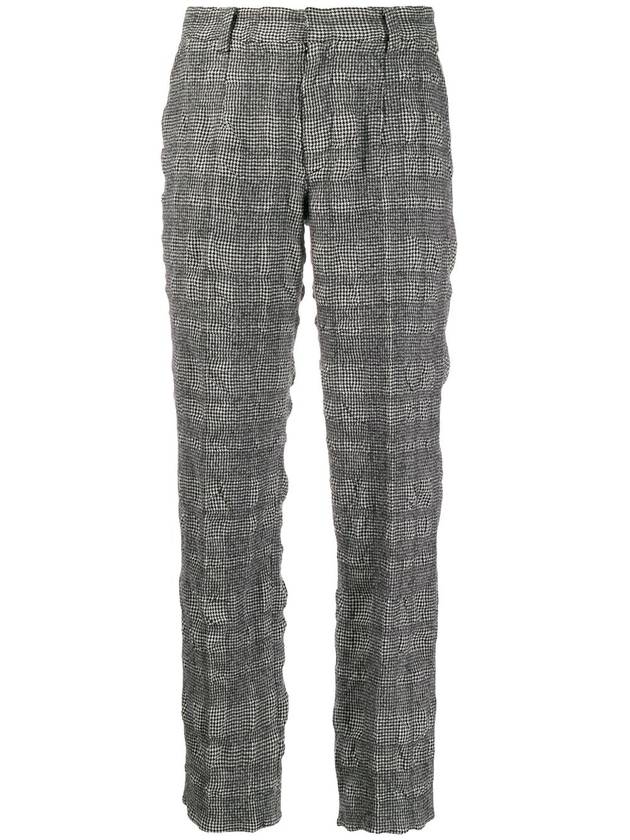 언더커버 undercover high rise houndstooth trousers