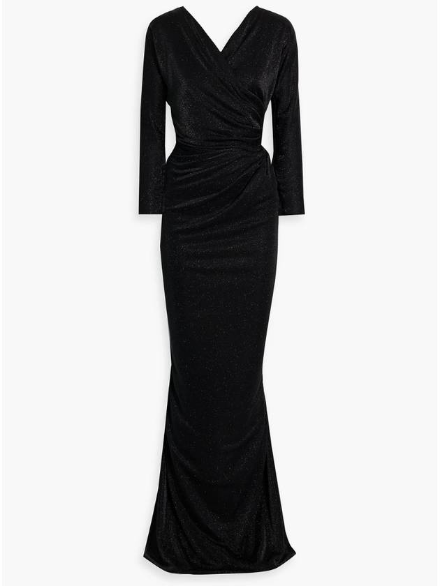 NB07 레아코스타 여성 원피스 Wrap effect glittered jersey gown