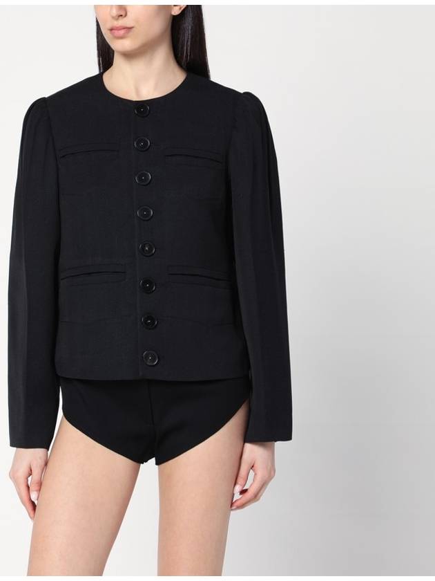 NAMACHEKO Regiment black jacket in silk blend
