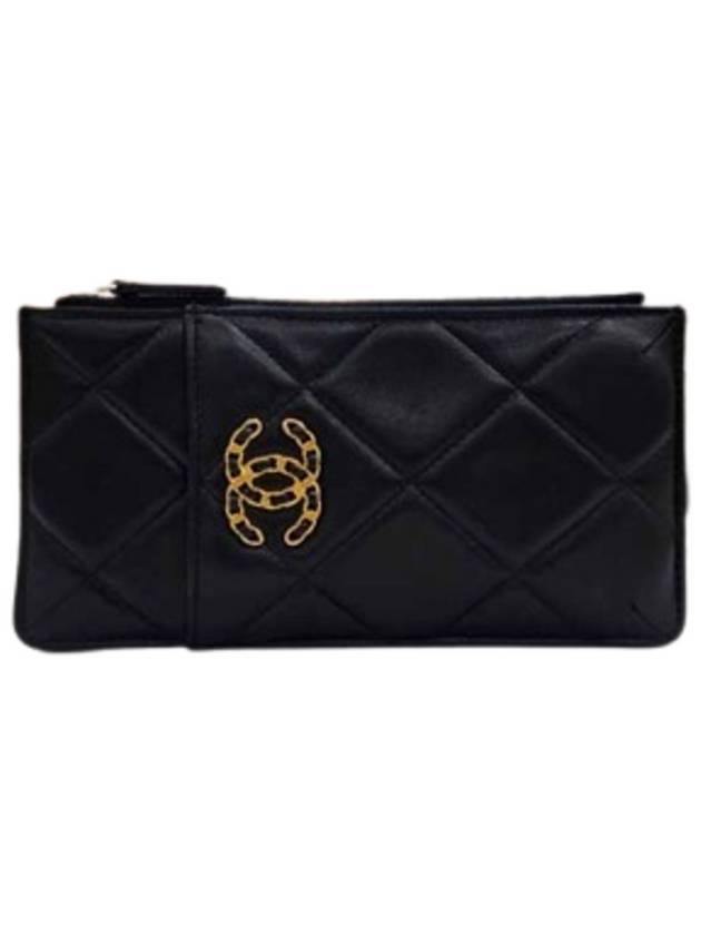 샤넬 19 폰 파우치 카드홀더 31번대 AP1182