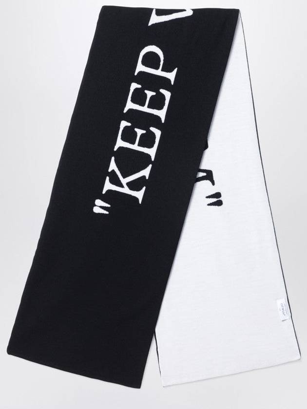 Keep Warm Black/White Wool Scarf